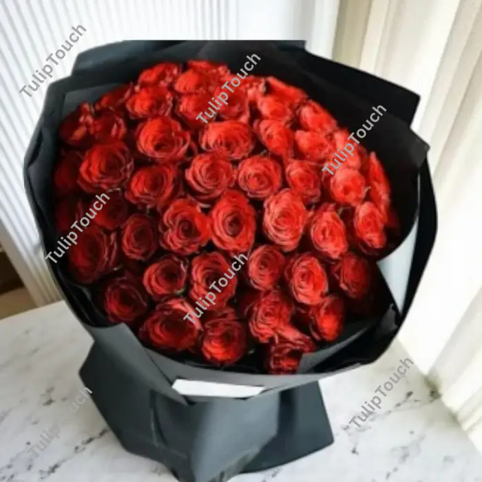 50 Red Rose Bouquet Delivered
