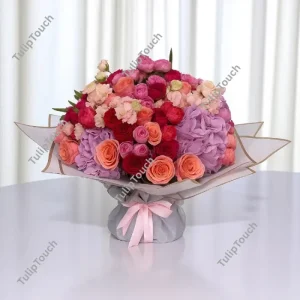 Mixed Colourful Roses Bouquet