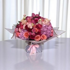 Mixed Colourful Roses Bouquet