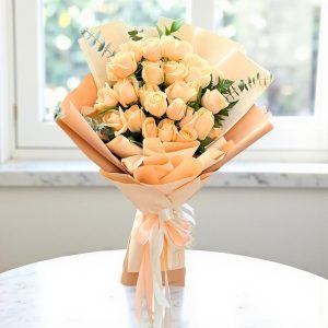 Peach Roses Bouquet