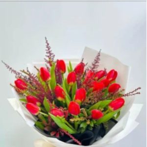 Premium Red Tulip Bouquet