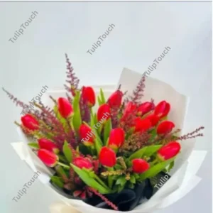 Premium Red Tulip Bouquet