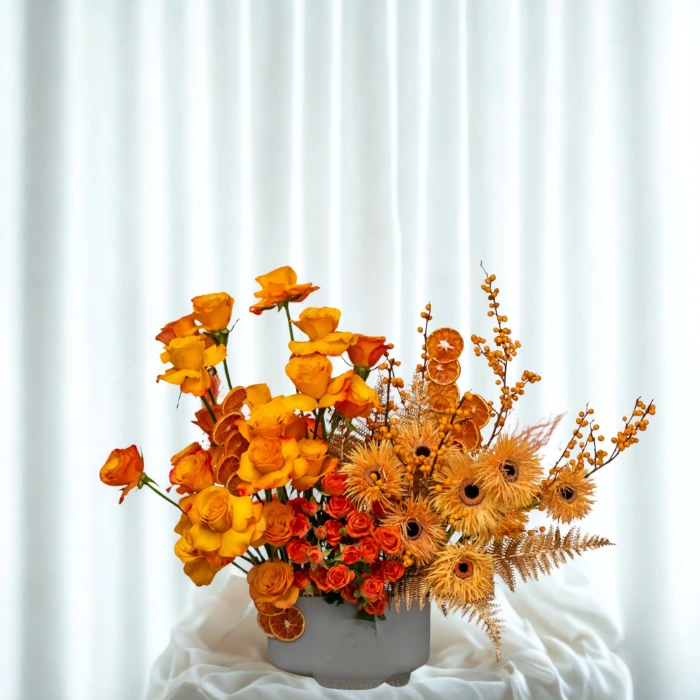 Orange Bouquet Of Flowers Sharjah