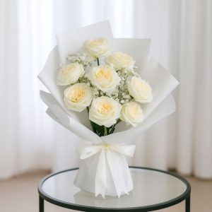 White Rose Flower Bouquet