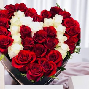 Red and White Roses box
