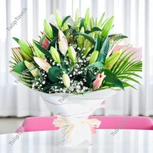 Fresh Lilies Flower Bouquet