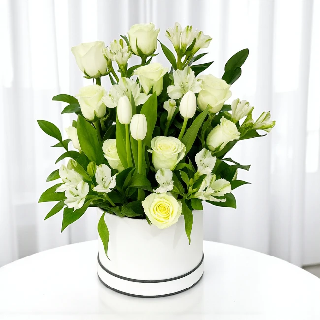 Pure White Mixed Bouquet