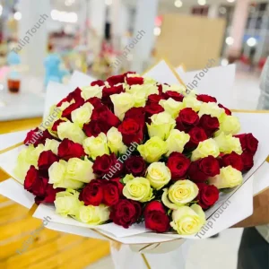 Yellow and Red Roses
