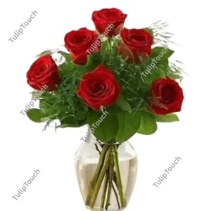Red Rose in Vase