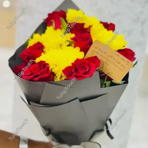 red and yellow bouquet
